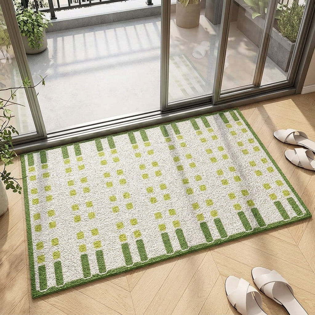 Rustic Geometric Door Mat | Durable Outdoor Mat with Anti-Slip Backing | Effective Dirt Trapping for Clean Entryways