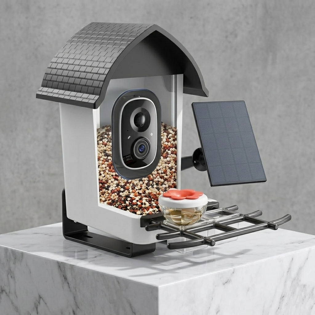 Smart Bird Feeder | Solar-Powered Feeder with 2K HD Camera | AI Bird ID for Enhanced Outdoor Birdwatching 3