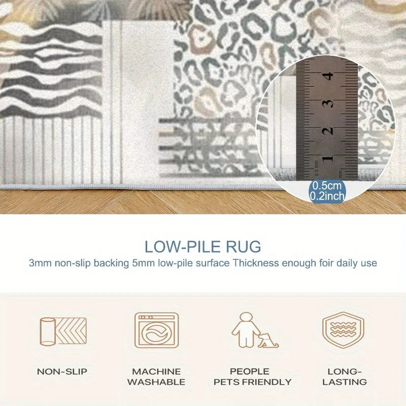 Geometric Welcome Mat | Stylish Indoor & Outdoor Door Mat with Soft Underfoot Comfort | Versatile Design for All Seasons