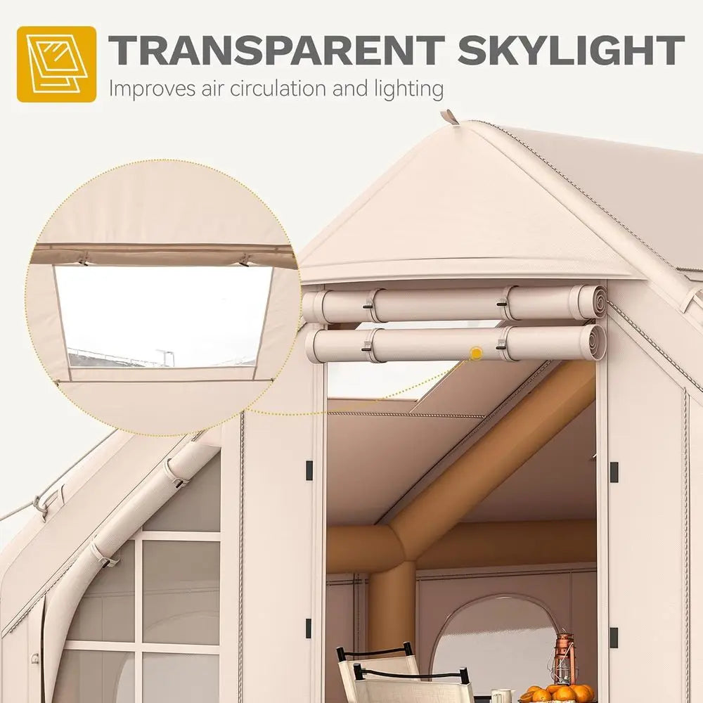 Adventure Ready | Inflatable Camping Tent for 6-8 People with Quick Setup | Waterproof Design for Ultimate Outdoor Comfort