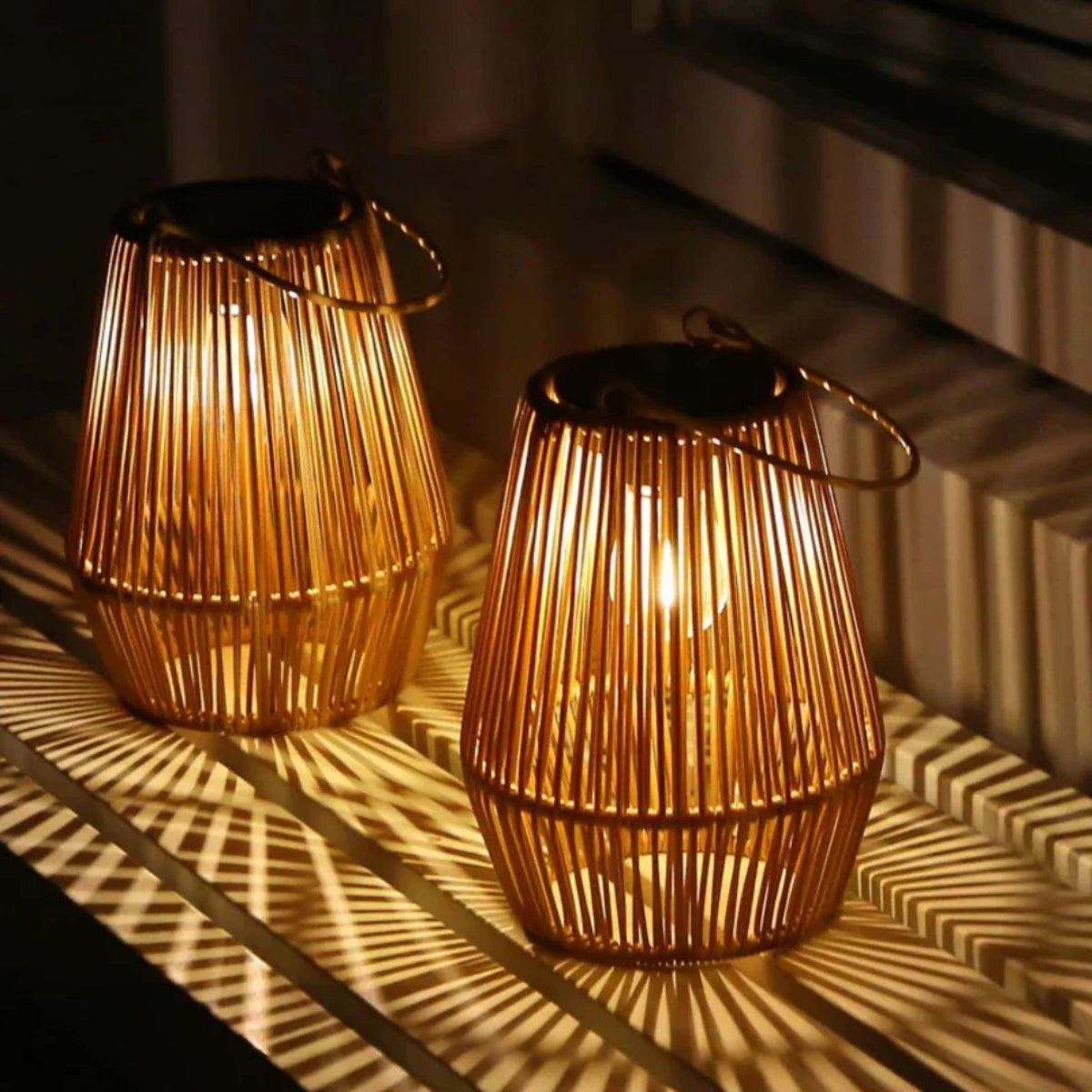 ArtisanGlow | Solar Garden Lantern with Handmade Waterproof Design | Unique Outdoor Solar Lighting for Charming Ambiance