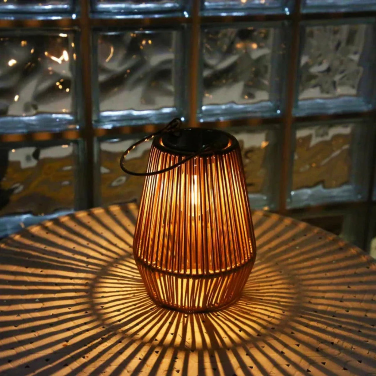 ArtisanGlow | Solar Garden Lantern with Handmade Waterproof Design | Unique Outdoor Solar Lighting for Charming Ambiance