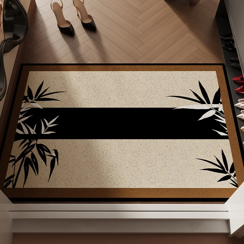 Classic Green Welcome Mat | Absorbent Door Mat with Non-Slip Backing | Indoor & Outdoor Use for Clean Floors