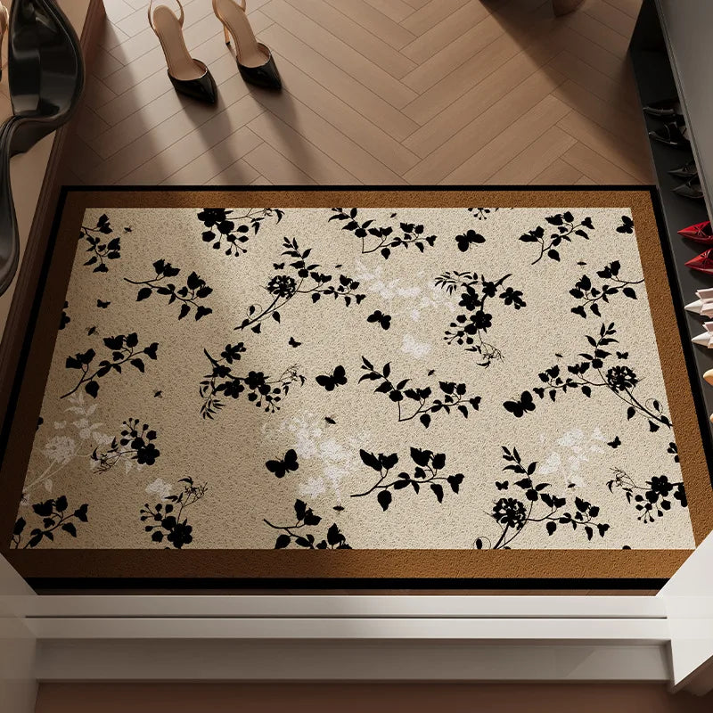 Classic Green Welcome Mat | Absorbent Door Mat with Non-Slip Backing | Indoor & Outdoor Use for Clean Floors