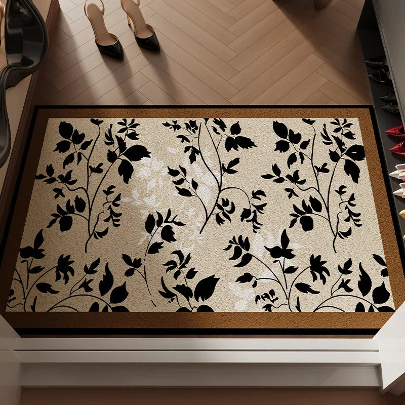 Classic Green Welcome Mat | Absorbent Door Mat with Non-Slip Backing | Indoor & Outdoor Use for Clean Floors