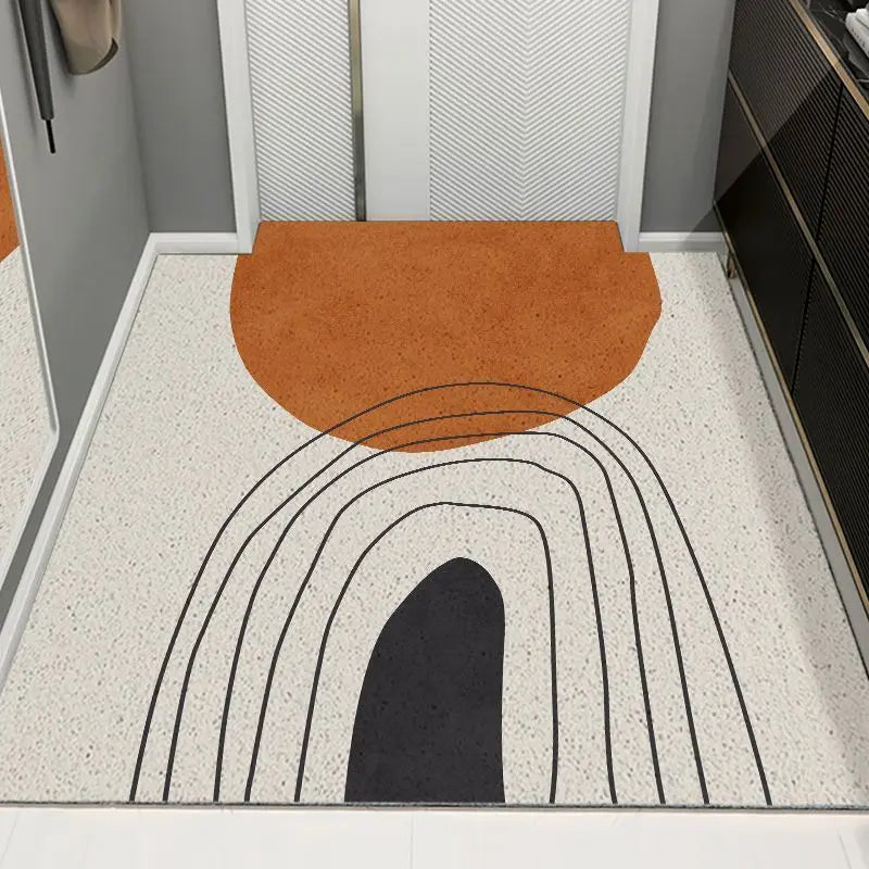 Durable Circular Floor Mat | Dirt-Resistant Design with Anti-Slip Backing | Perfect for Entryways and Outdoor Use