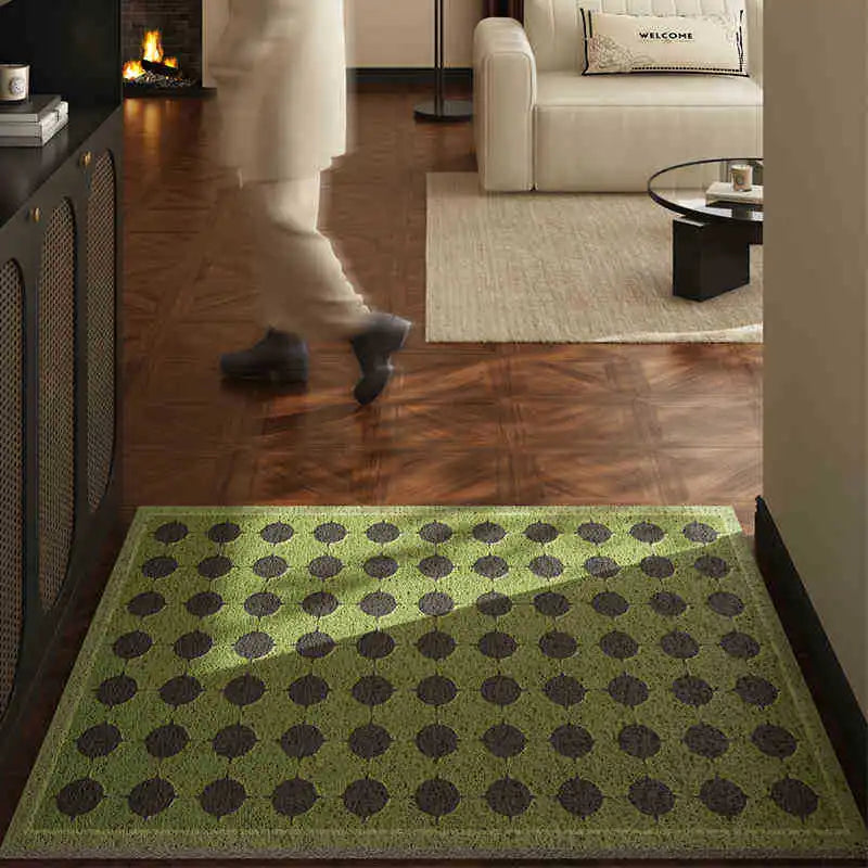 Eco-Friendly Welcome Mat | Non-Slip PVC Door Mat with Dirt Absorption | Durable Indoor & Outdoor Entry Solution