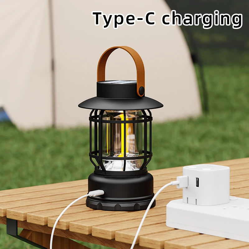EcoLight | Solar Camping Lantern with Ultra-Bright LED & USB Charging | Portable Design for Outdoor Adventures