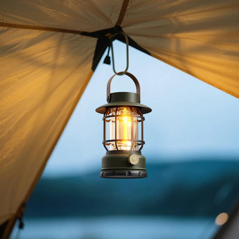 EcoLight | Solar Camping Lantern with Ultra-Bright LED & USB Charging | Portable Design for Outdoor Adventures