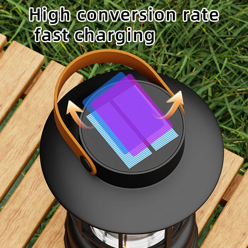 EcoLight | Solar Camping Lantern with Ultra-Bright LED & USB Charging | Portable Design for Outdoor Adventures