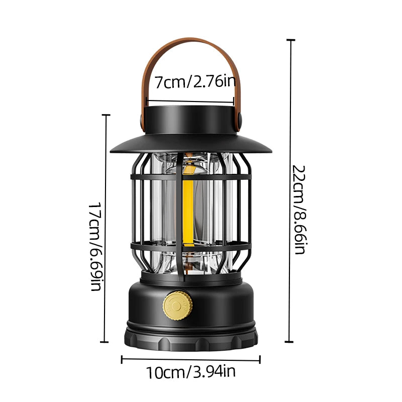 EcoLight | Solar Camping Lantern with Ultra-Bright LED & USB Charging | Portable Design for Outdoor Adventures