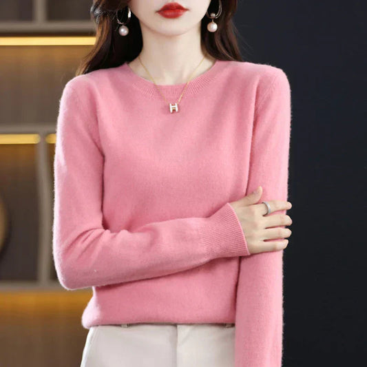 Elegant Cashmere Sweater | Women's Classic Crew Neck with Luxurious Softness | Ideal for Everyday Wear