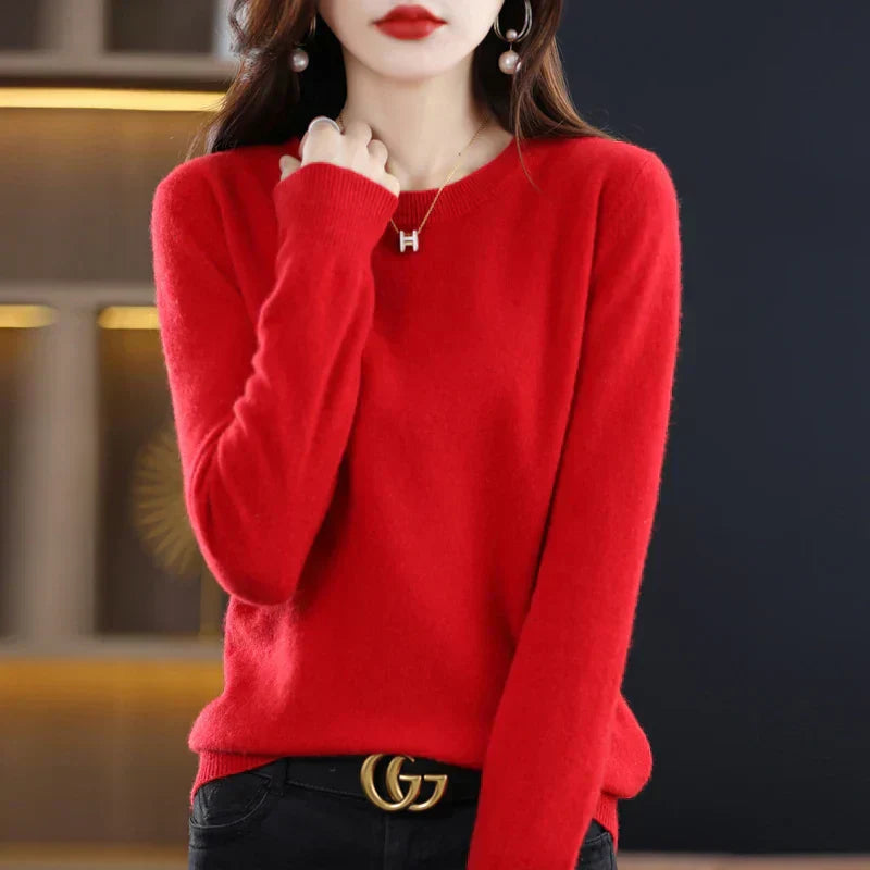 Elegant Cashmere Sweater | Women's Classic Crew Neck with Luxurious Softness | Ideal for Everyday Wear