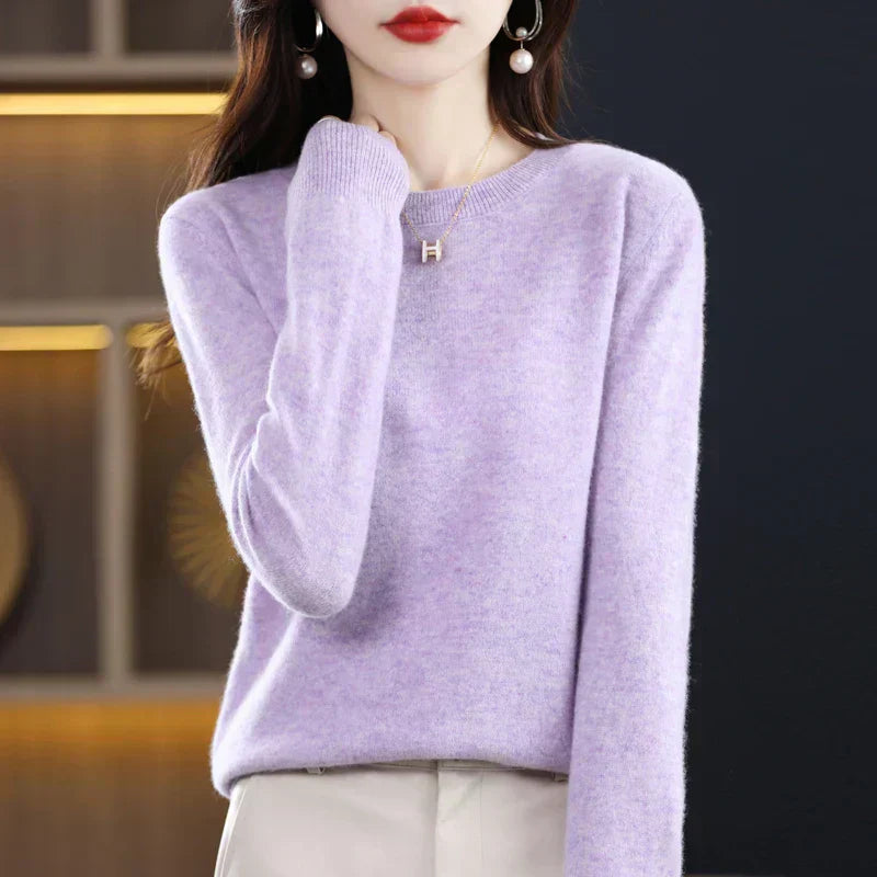 Elegant Cashmere Sweater | Women's Classic Crew Neck with Luxurious Softness | Ideal for Everyday Wear