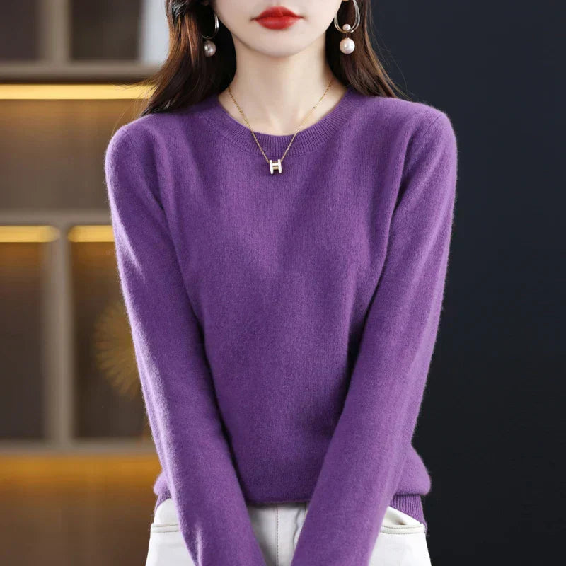 Elegant Cashmere Sweater | Women's Classic Crew Neck with Luxurious Softness | Ideal for Everyday Wear