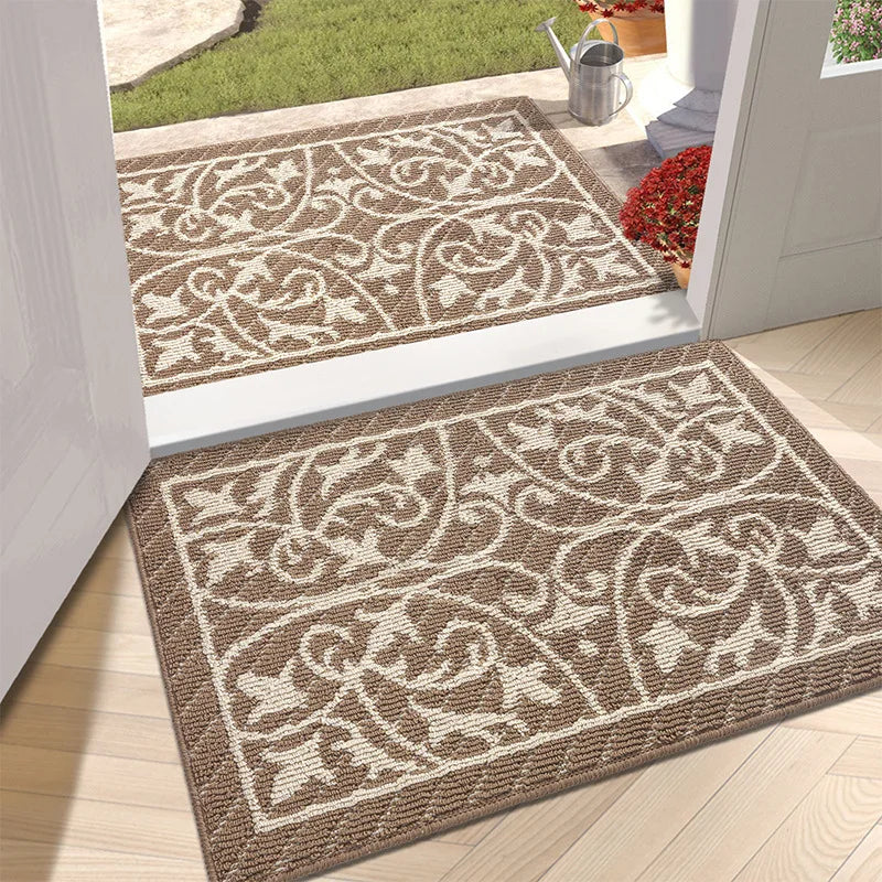 Elegant Collection | Outdoor Doormat with Dust-Trapping Design | Non-Slip Rug for Enhanced Entryway Safety