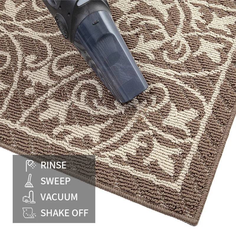 Elegant Collection | Outdoor Doormat with Dust-Trapping Design | Non-Slip Rug for Enhanced Entryway Safety