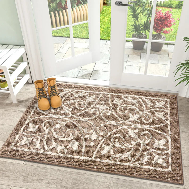 Elegant Collection | Outdoor Doormat with Dust-Trapping Design | Non-Slip Rug for Enhanced Entryway Safety