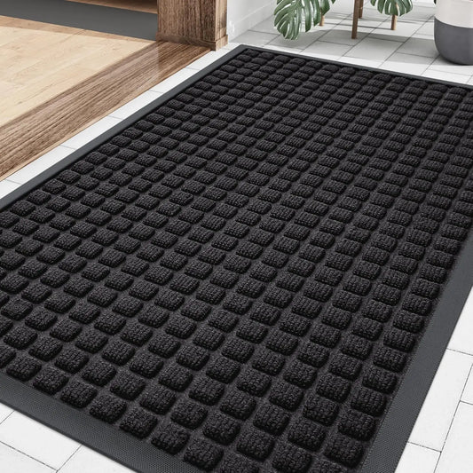 Elegant Entrance | Heavy Duty Rubber Doormat with Non-Slip Design | Durable Welcome Mat for Indoor & Outdoor Use