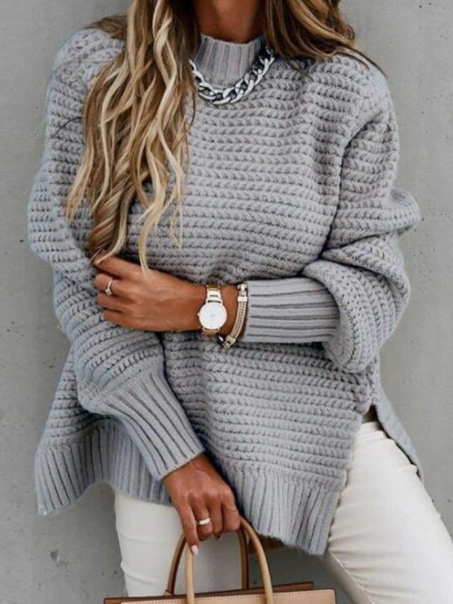Elegant Knit Sweater | Women's Sweater with Soft Fabric & Flattering Fit | Versatile Style for Every Occasion
