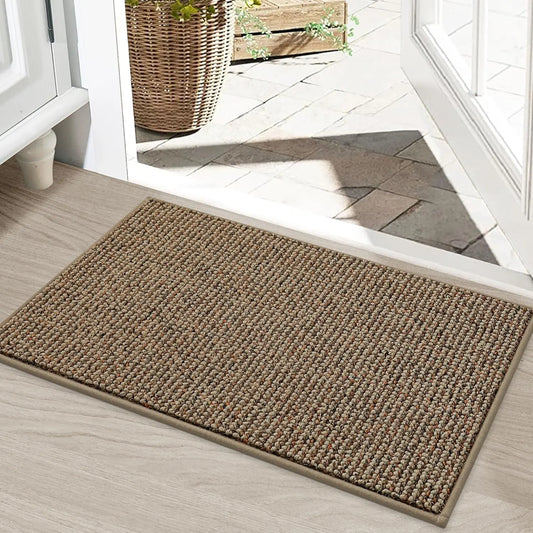 Essential Home | Outdoor Door Mat with Non-Slip Backing | Washable and Dirt-Trapping for Front Entryways