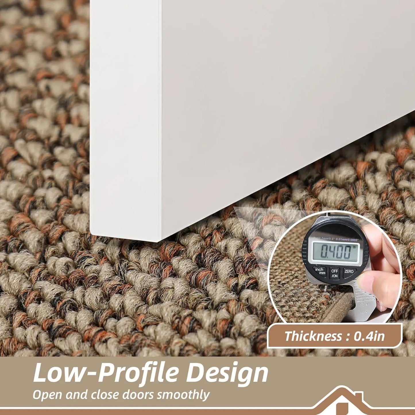 Essential Home | Outdoor Door Mat with Non-Slip Backing | Washable and Dirt-Trapping for Front Entryways