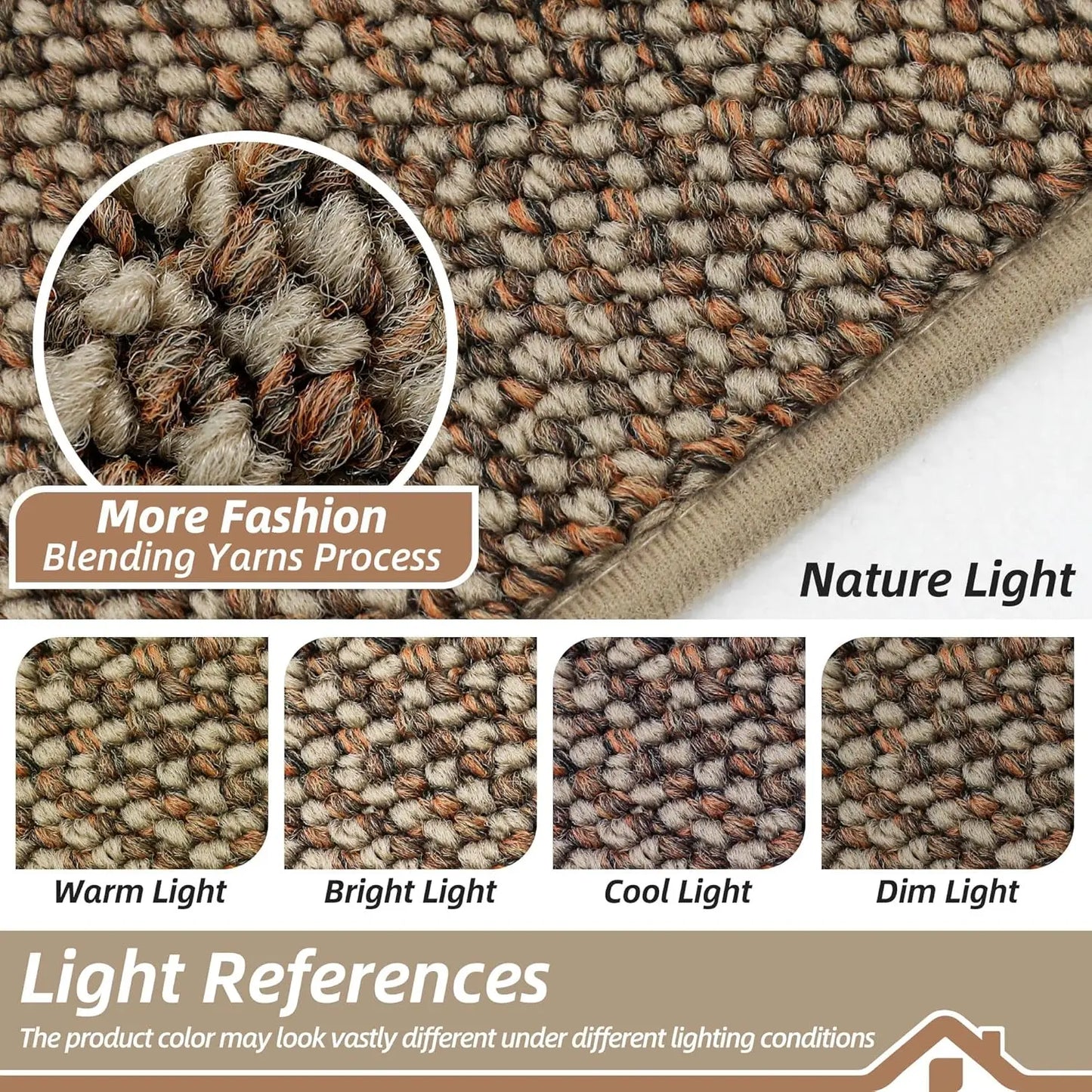 Essential Home | Outdoor Door Mat with Non-Slip Backing | Washable and Dirt-Trapping for Front Entryways