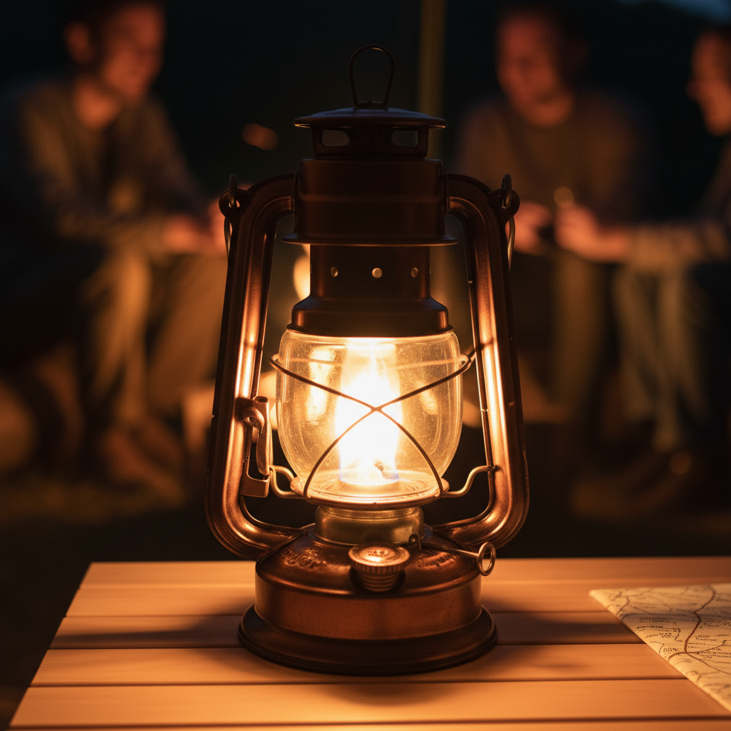 Retro Lantern | LED Camping Light with Flame Effect & USB-C Rechargeable | Portable Design for Home and Outdoor Use