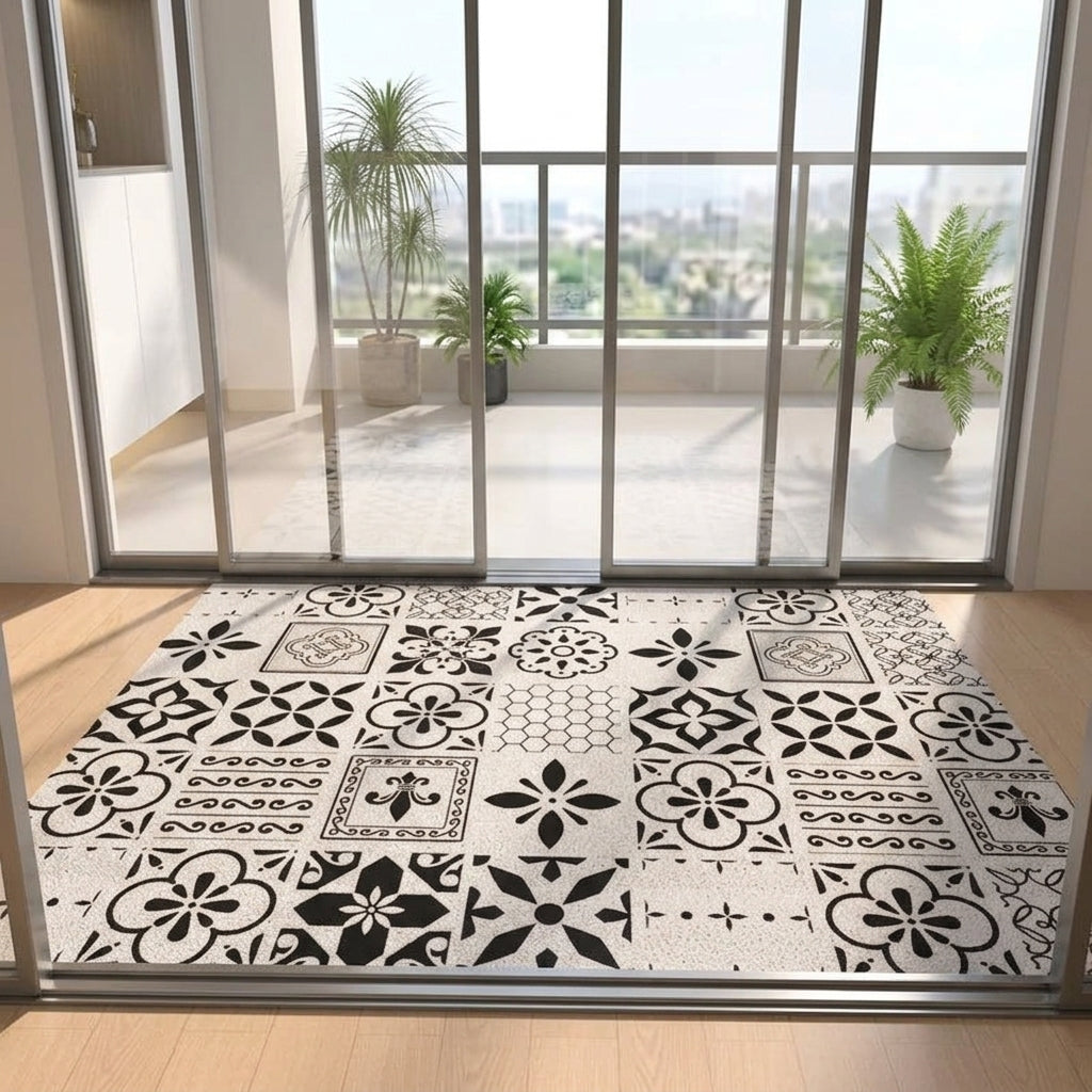 Durable Outdoor Rug | Dirt Trapper Entrance Mat with Anti-Slip Backing | Weather Resistant for Effective Dirt Removal