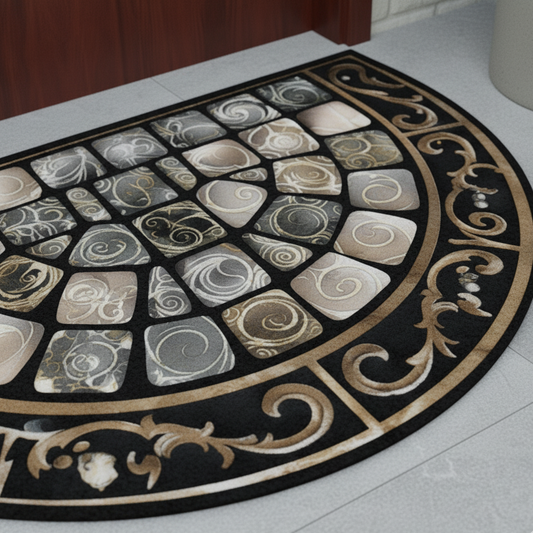 Vintage Crystal Lithograph Doormat 100% Polyester Non-Slip 60x90cm 1