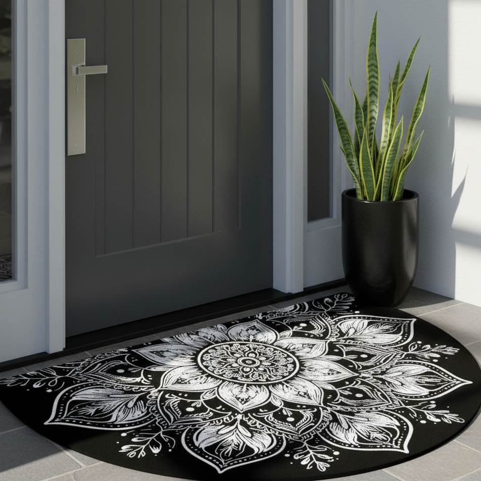 Mandala Collection | Outdoor Door Mat with Non-Slip Backing | Indoor & Outdoor Use for Clean Floors 3
