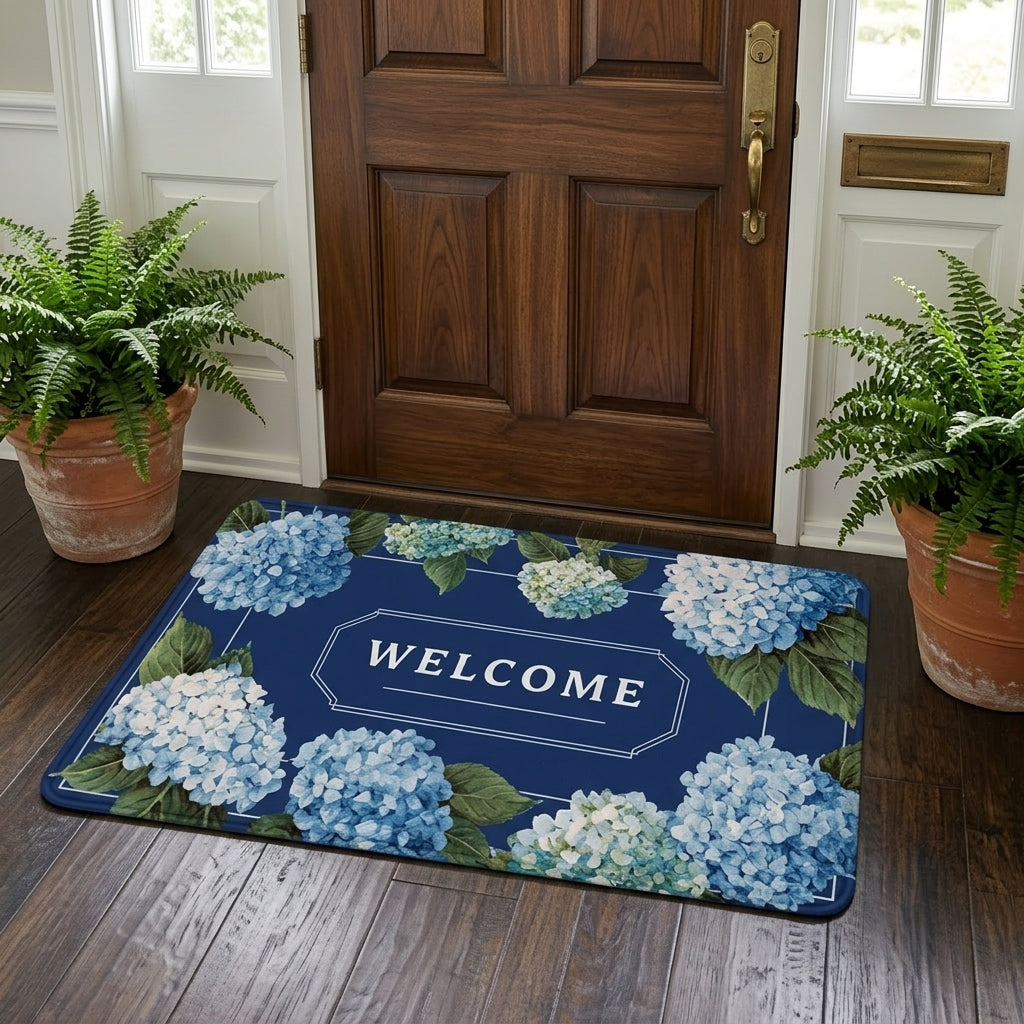 Floral Front Door Mat with Non-Slip Design | Indoor Use for Dirt Protection 4
