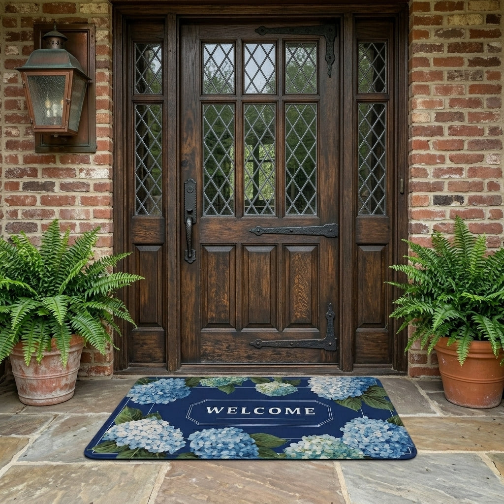 Floral Front Door Mat with Non-Slip Design | Indoor Use for Dirt Protection 3