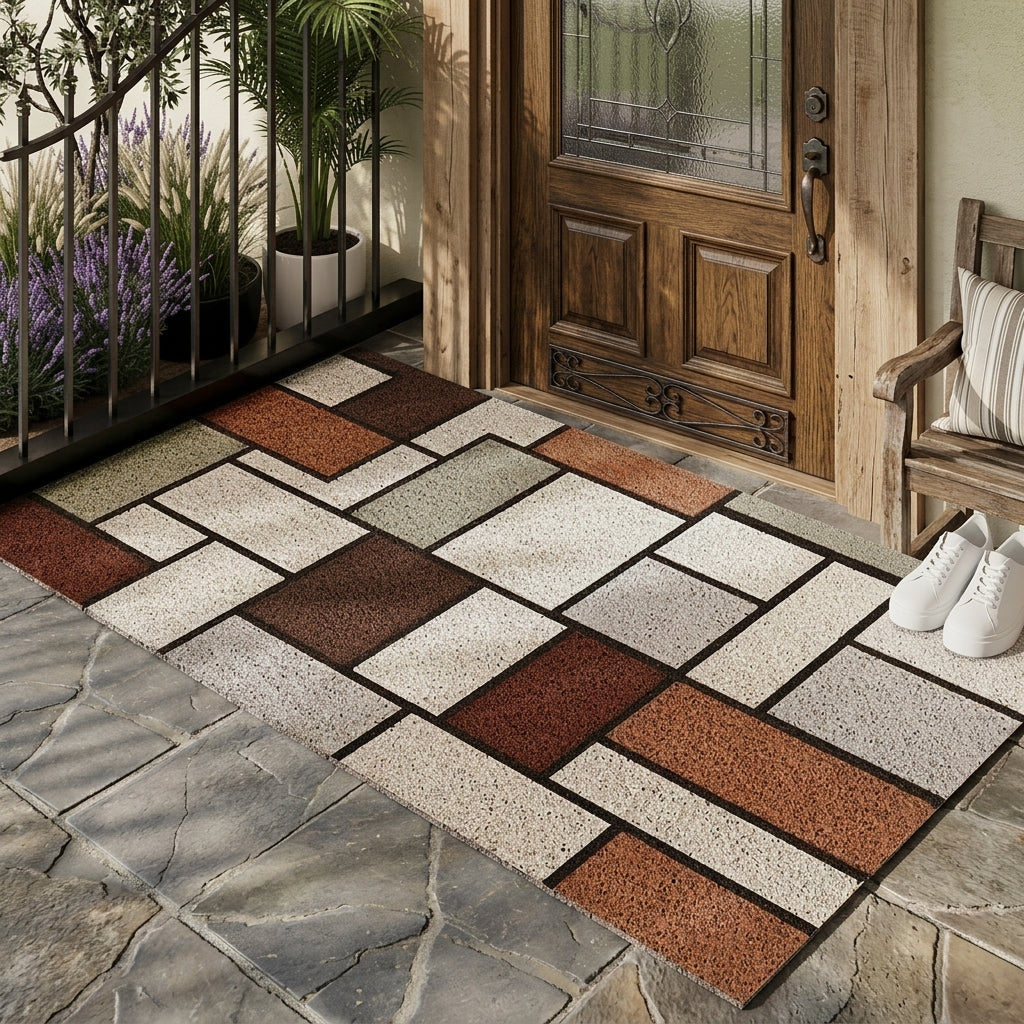 Durable Outdoor Door Mat | Non-Slip PVC Silk Design for Easy Mud Removal 2