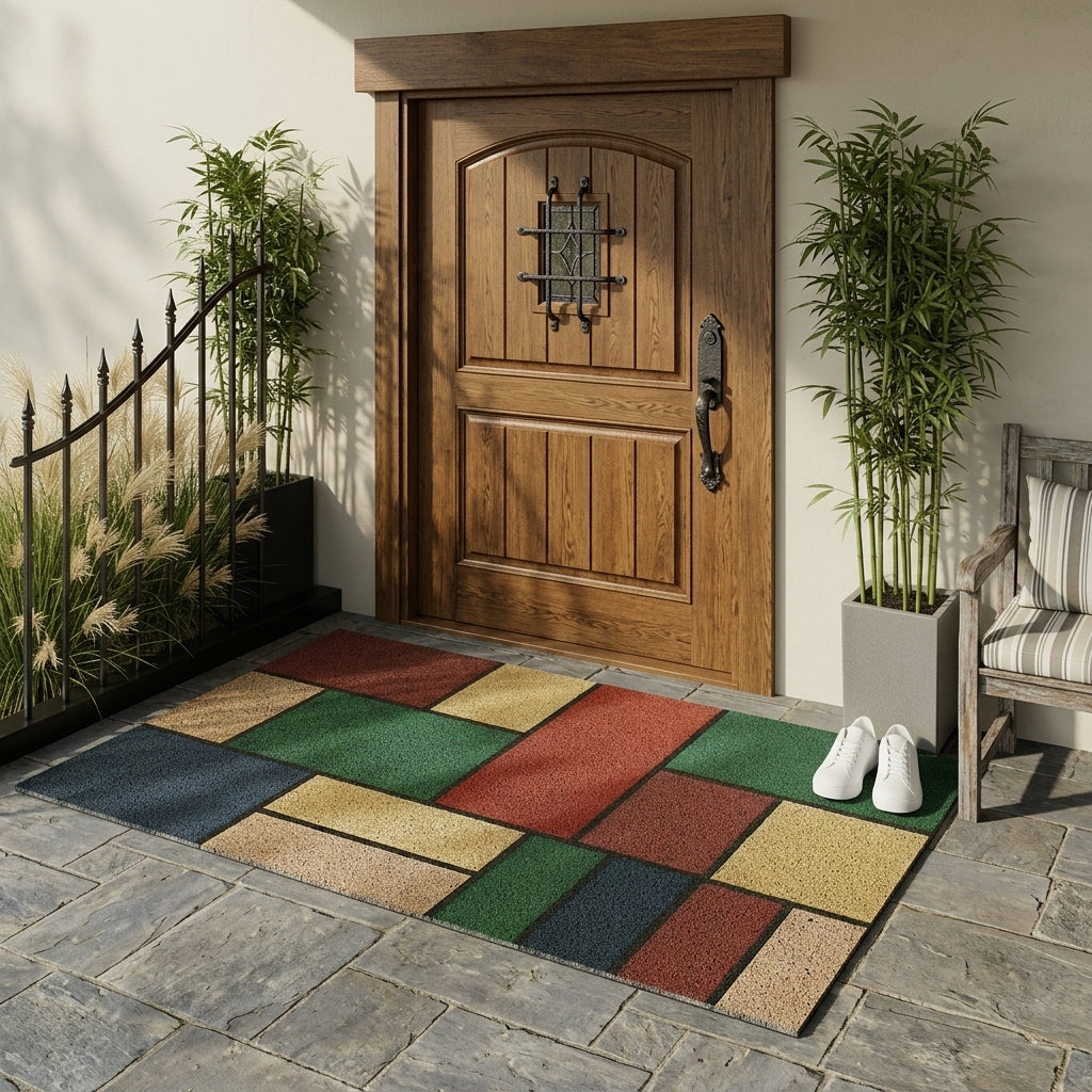 Durable Outdoor Door Mat | Non-Slip PVC Silk Design for Easy Mud Removal 1