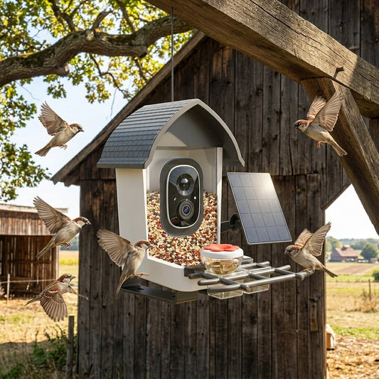 Smart Bird Feeder | Solar-Powered Feeder with 2K HD Camera | AI Bird ID for Enhanced Outdoor Birdwatching 1