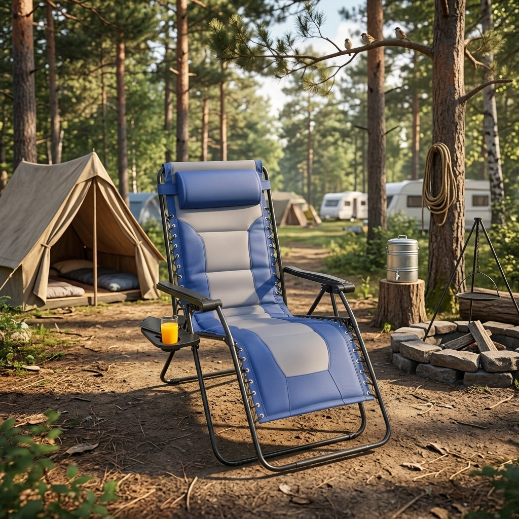 Comfort Haven | Zero Gravity Reclining Chair with Adjustable Headrest | Portable Lounge Chair for Ultimate Relaxation 1