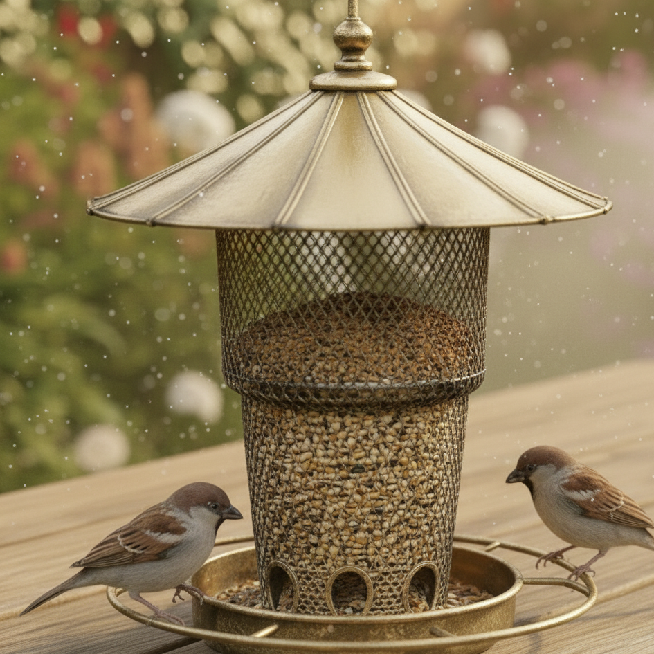 Garden Haven | Squirrel Proof Bird Feeder with Large Capacity Design | Durable Metal Outdoor Feeding Station for Birdwatching 1