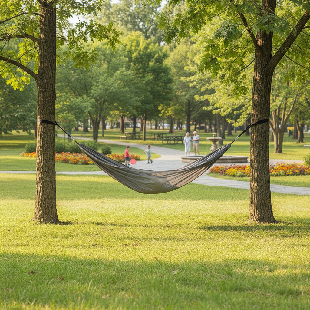 Outdoor Haven | Lightweight Camping Hammock with Straps & Storage Bag | Perfect for Beach Picnics and Hiking Adventures 1