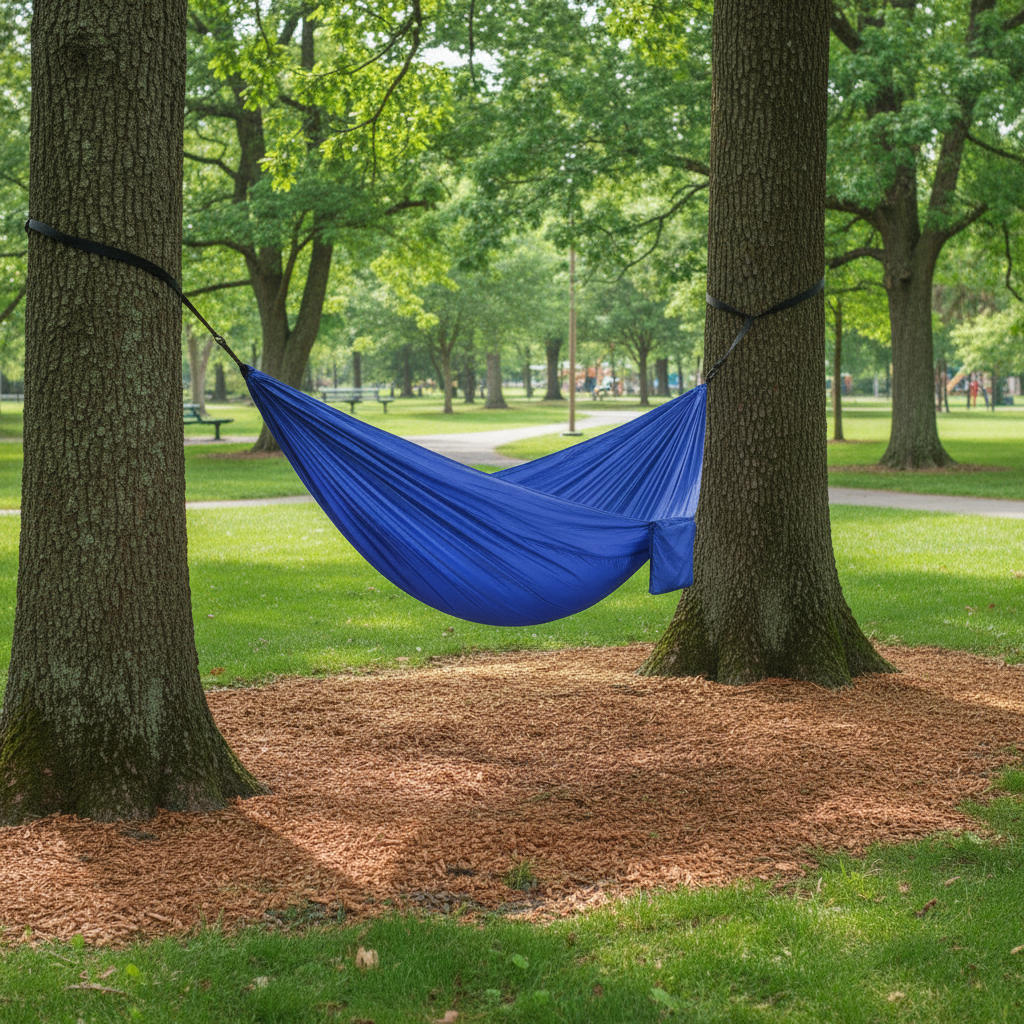 Outdoor Haven | Lightweight Camping Hammock with Straps & Storage Bag | Perfect for Beach Picnics and Hiking Adventures 4