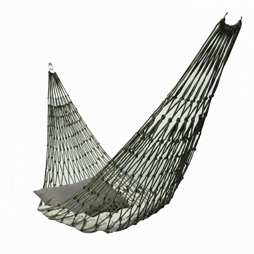 Outdoor Essentials | Camping Hammock with Durable Nylon Mesh | Lightweight & Portable for Relaxation in Nature 1