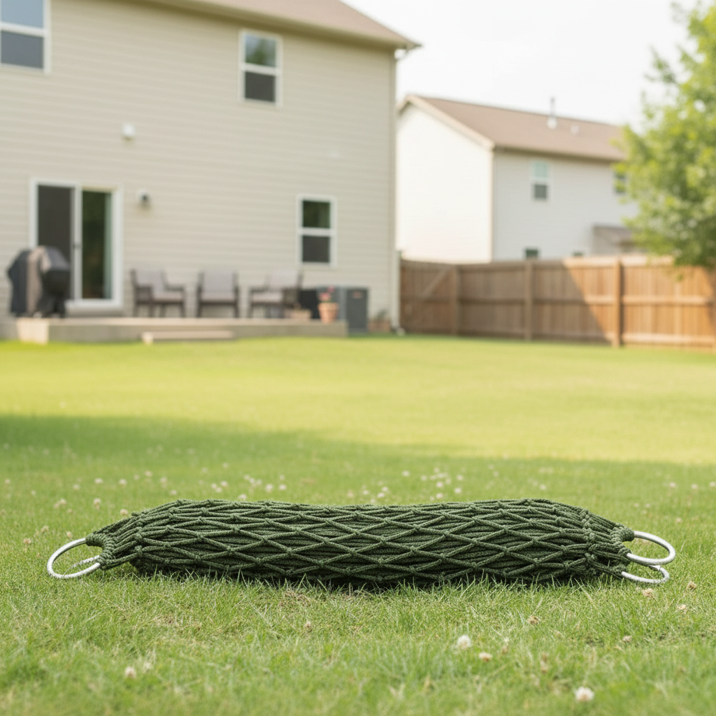 Outdoor Essentials | Camping Hammock with Durable Nylon Mesh | Lightweight & Portable for Relaxation in Nature 7