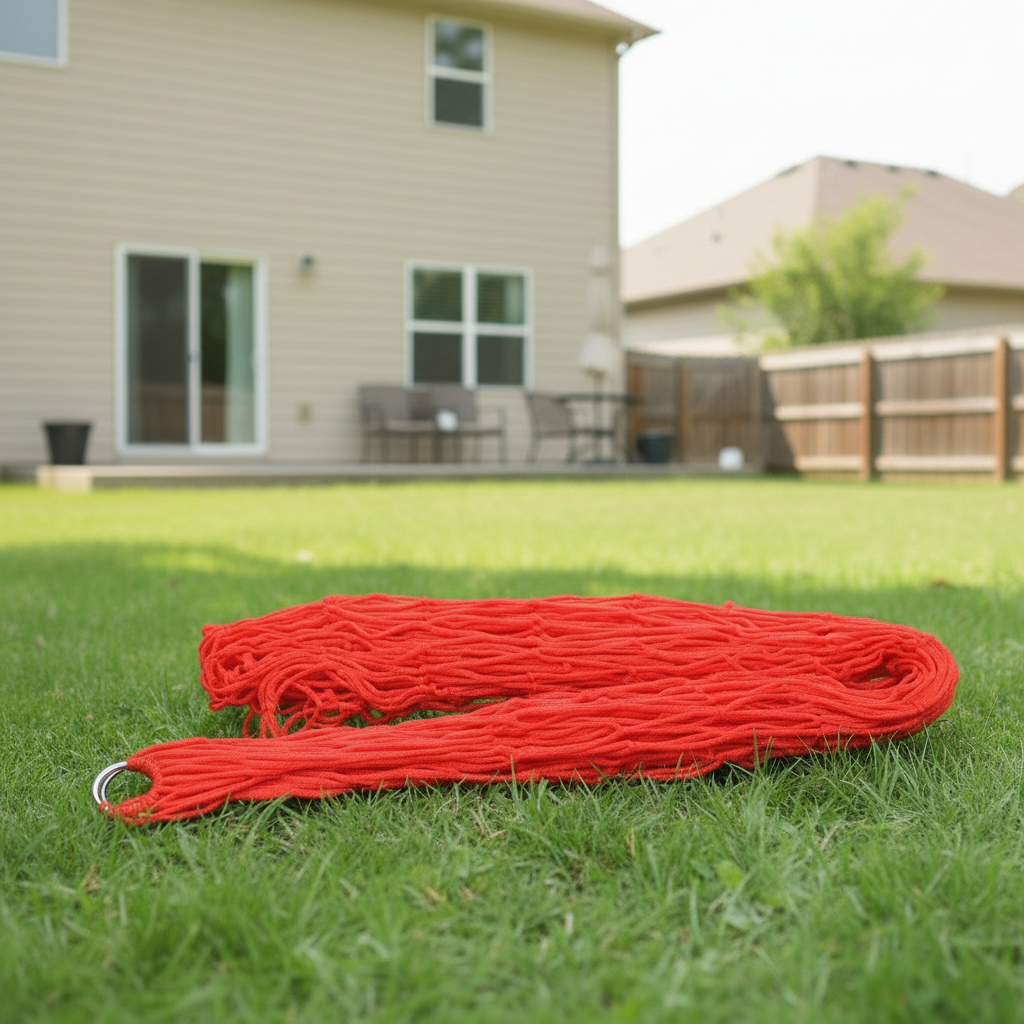 Outdoor Essentials | Camping Hammock with Durable Nylon Mesh | Lightweight & Portable for Relaxation in Nature 6