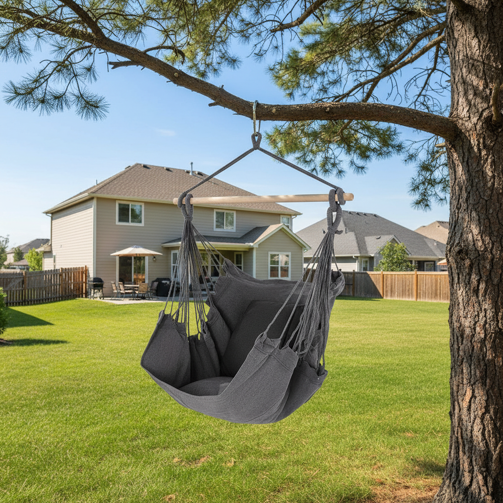 Leisure Collection | Outdoor Hanging Chair with Anti-Rollover Design | Portable for Ultimate Relaxation 3