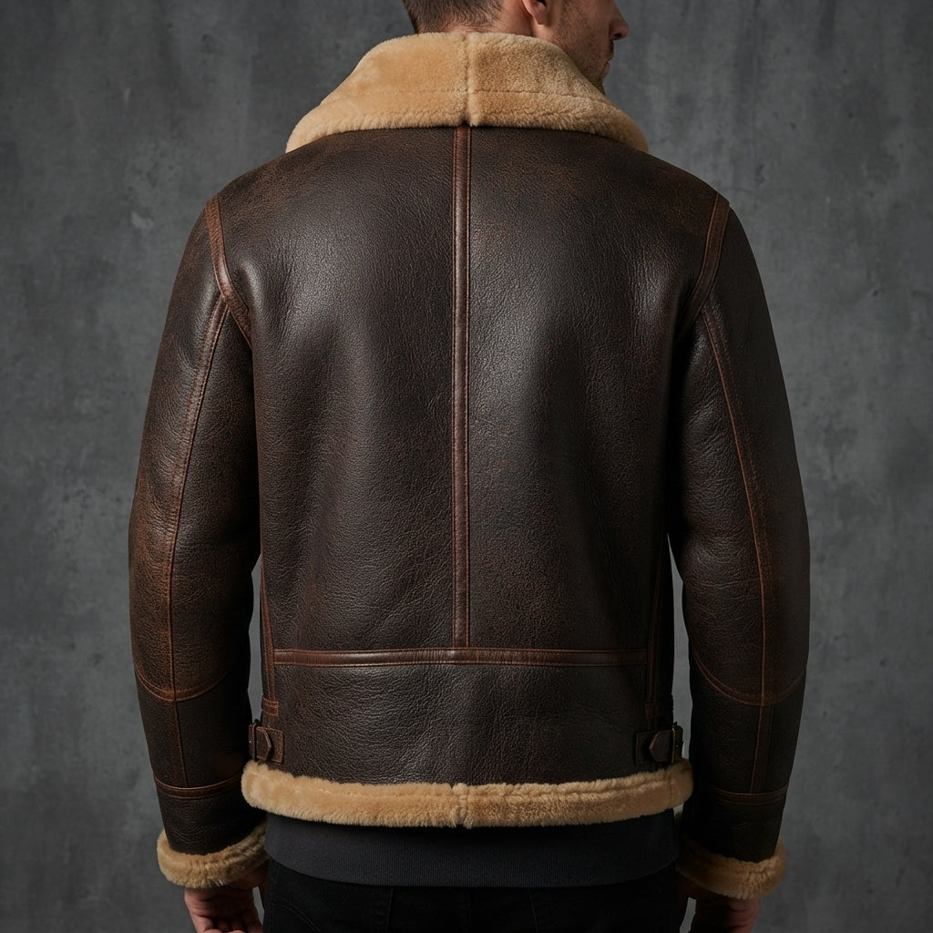 Mens PU Leather Jacket with Thick Lining 2