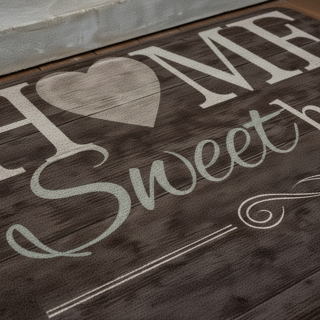Rustic Welcome Mat | Wood Grain Design for Seasonal Home Entryway Decor