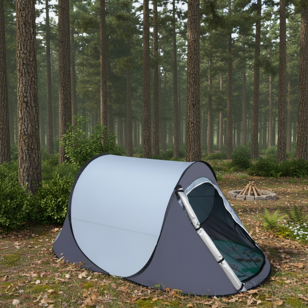 Outdoor Adventure | Pop Up Camping Tent for 1-2 People with Waterproof Protection | Easy Setup for Comfort and Ventilation 2