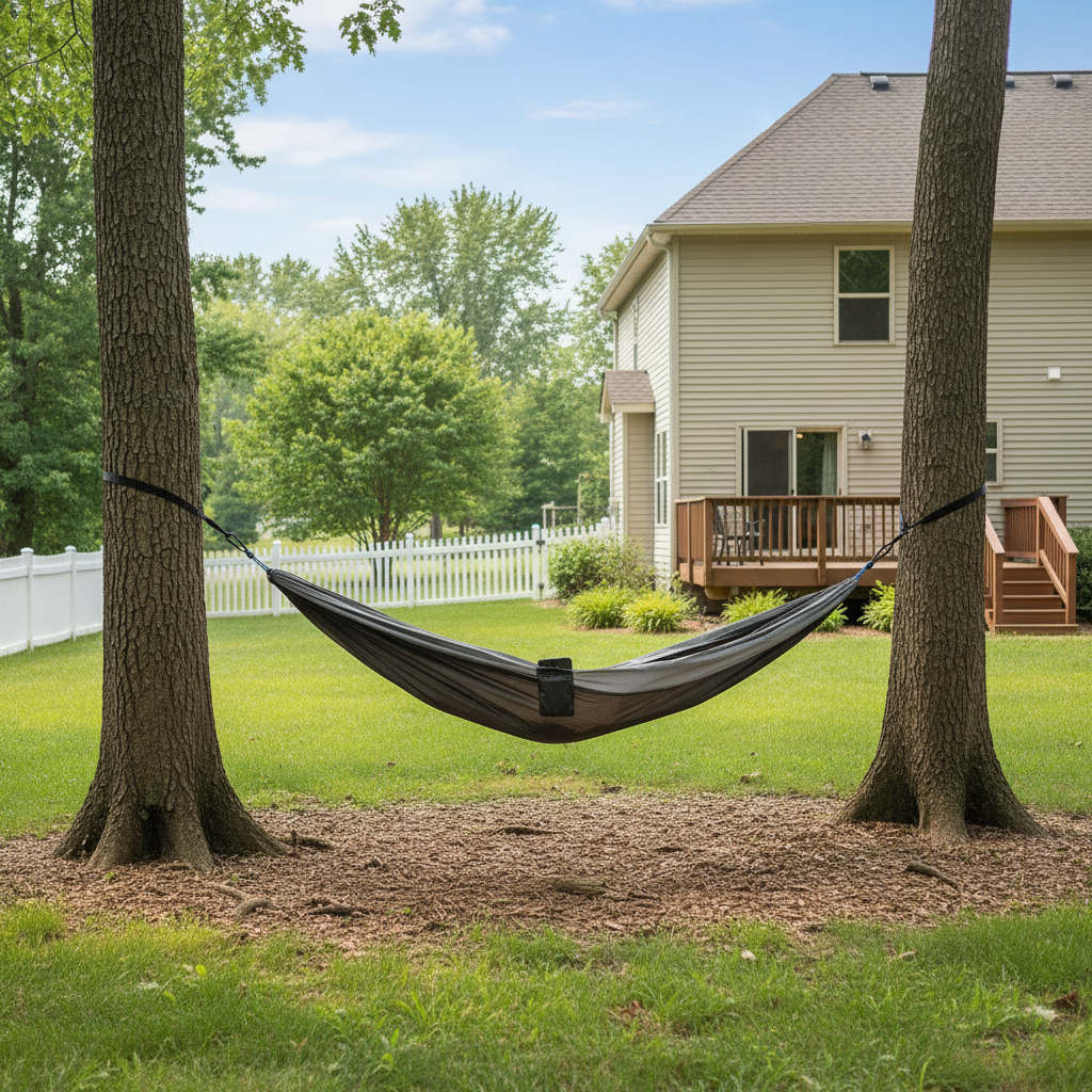 Portable Camping Hammock with Anti-Rollover Design | Lightweight Relaxation Gear for Outdoor Comfort 3
