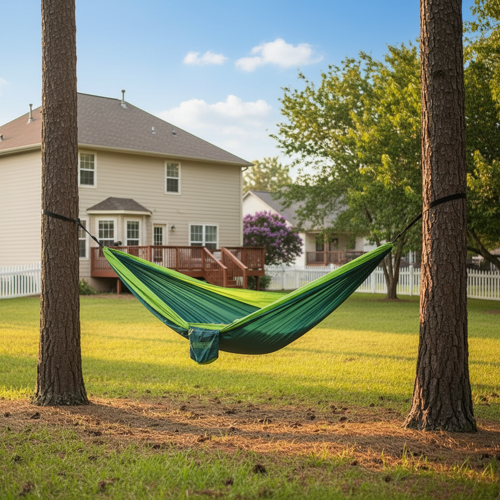 Portable Camping Hammock with Anti-Rollover Design | Lightweight Relaxation Gear for Outdoor Comfort 2