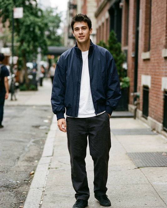 Men's Plain Modern All Weather Bomber Jacket